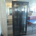 Black Showcase Display Trophy Case w/ Glass Shelves, Lights